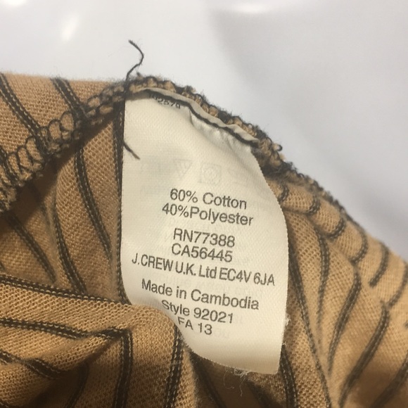 J crew sweater gold with small black stripes Small - Picture 7 of 8